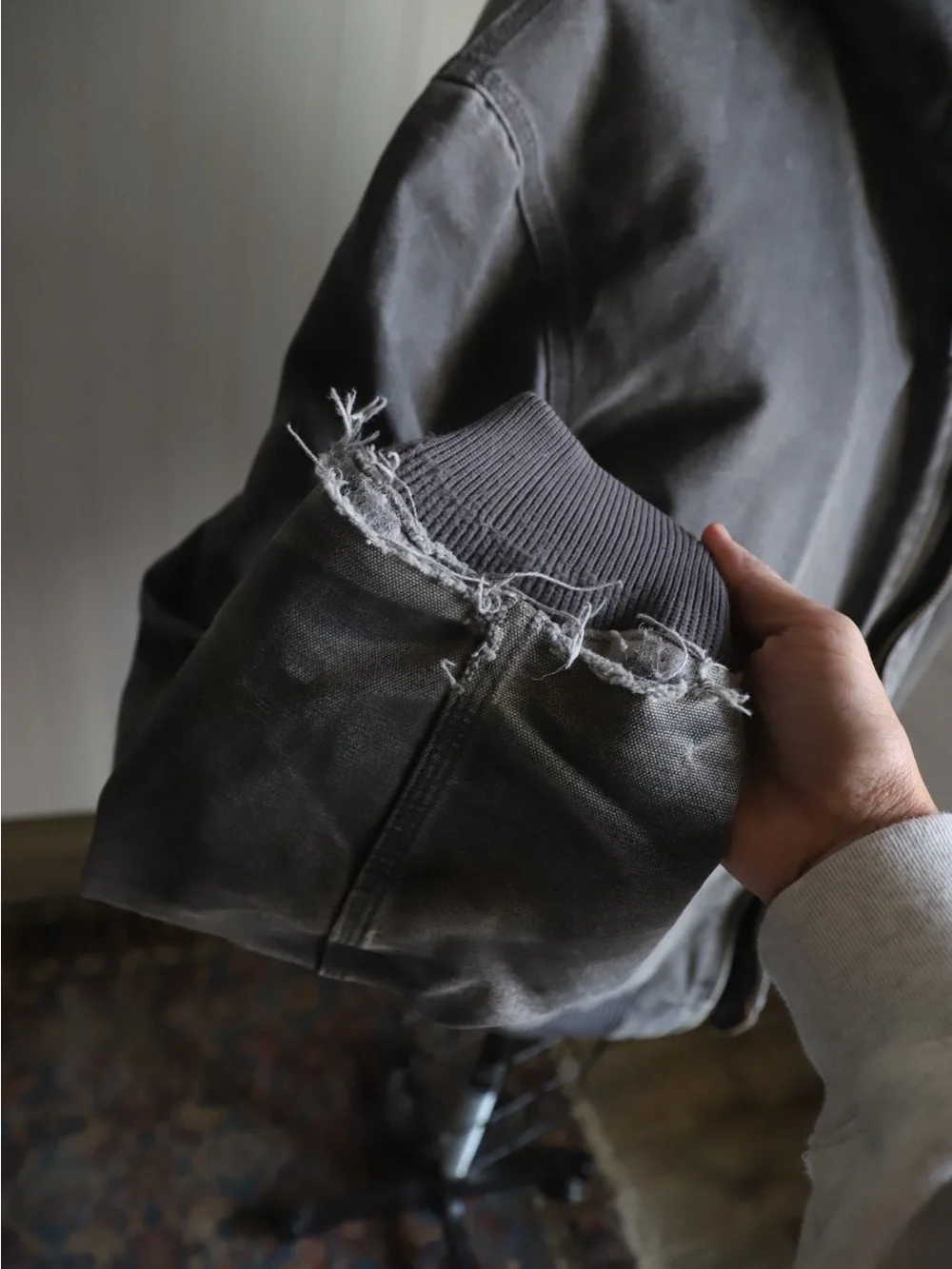 Carhartt Hooded Work Jacket in Faded Gray size 2X Tall